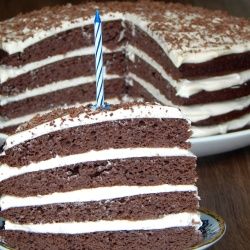 Tort czekoladowo-śmietankowy, bez cukru i glutenu